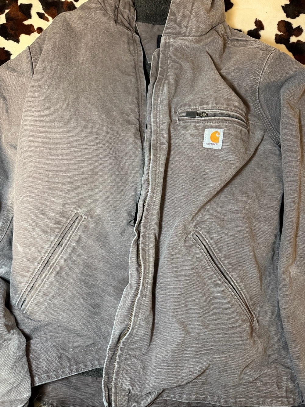 Carhartt Men's Hooded Work Jacket - Gray